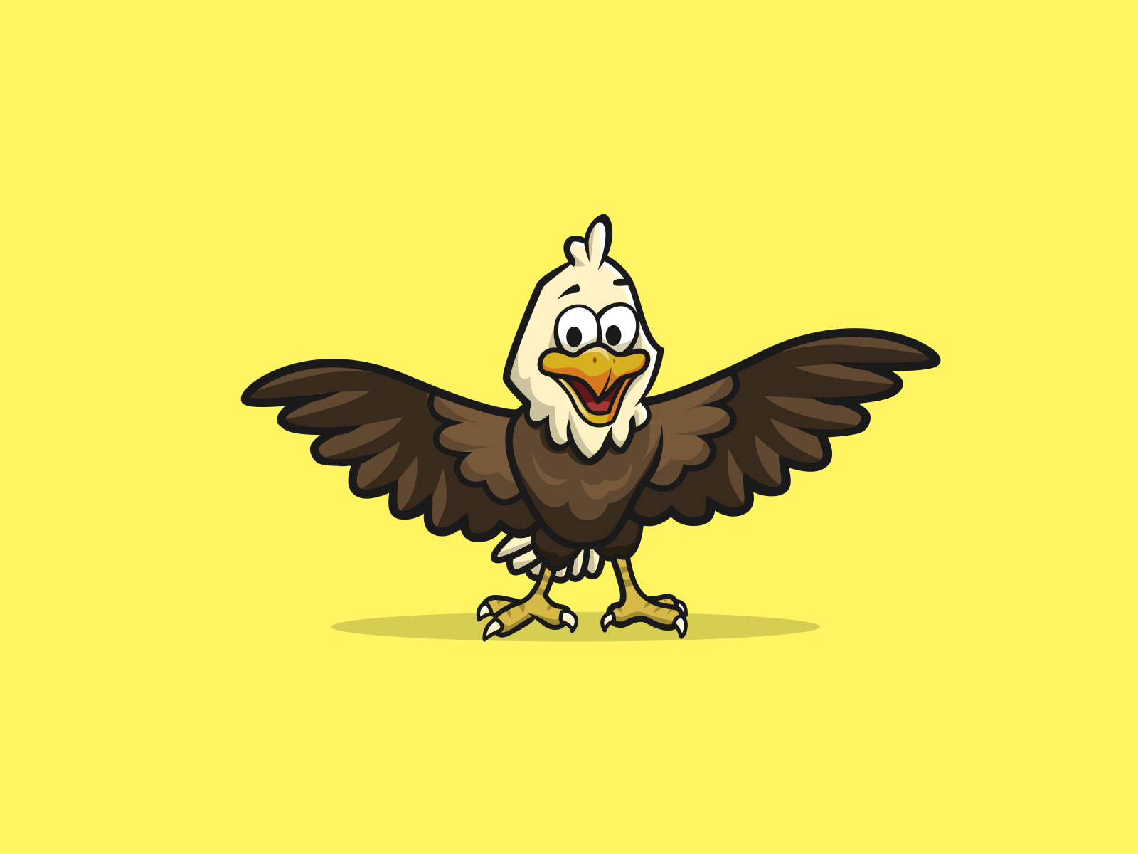 Eagle cartoon character by Muhammad Fadhel on Dribbble