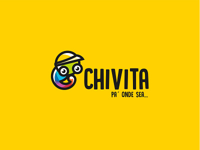 Chivita Logo Concept animal branding cartoon chameleon character chivita colorful cute design flat logo sticker vector