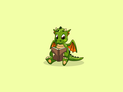 Cute dragon cartoon mascot character