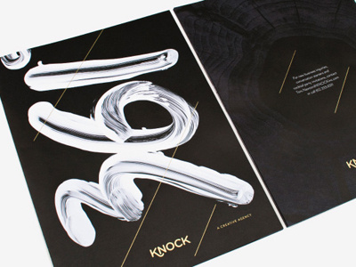 KNOCK promotional mailer graphic design mailer print typography