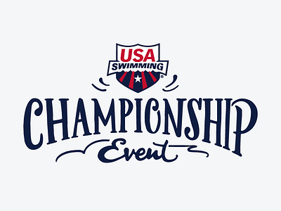 USA swimming championship event handlettering lettering sport swimming typography usa water