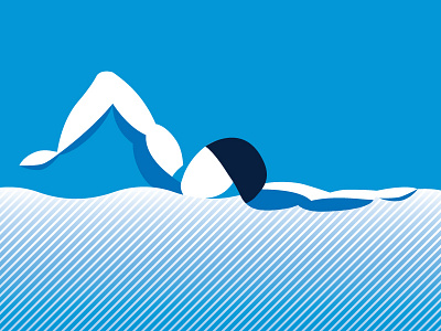 freestylin' / exploration 1 athlete body illustration pattern sport swimmer swimming vector water