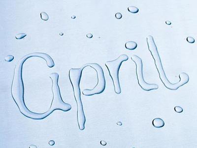 Craft Calendar / April april calendar craft handlettered handmade letter month rain shower water wet