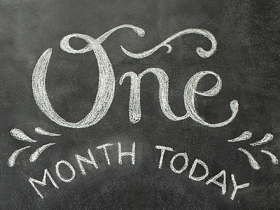 12 months in chalk / ONE baby chalk chalkboard lettering letters milestone monthly numbers