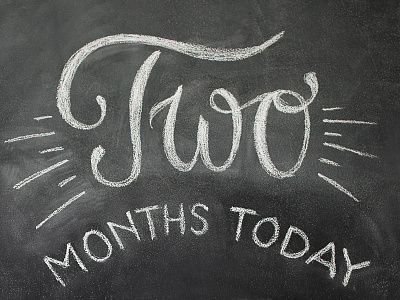 12 months in chalk / TWO baby chalk chalkboard lettering letters milestone monthly numbers