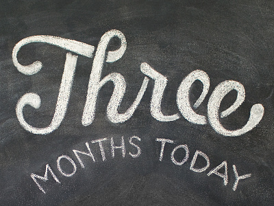 12 months in chalk / THREE baby chalk chalkboard lettering letters milestone monthly numbers