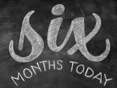 12 months in chalk / SIX baby chalk chalkboard lettering letters milestone monthly numbers