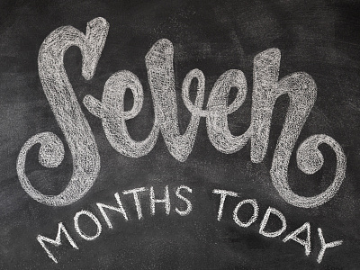 12 months in chalk / SEVEN baby chalk chalkboard lettering letters milestone monthly numbers