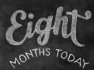 12 months in chalk / EIGHT baby chalk chalkboard lettering letters milestone monthly numbers