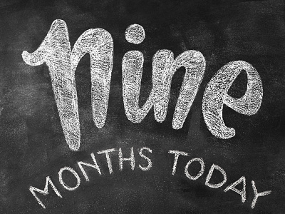 12 months in chalk / NINE baby chalk chalkboard lettering letters milestone monthly numbers