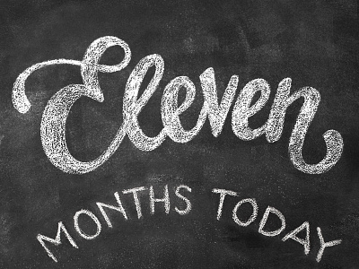12 months in chalk / ELEVEN baby chalk chalkboard lettering letters milestone monthly numbers