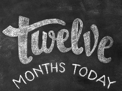 12 months in chalk / TWELVE baby chalk chalkboard lettering letters milestone monthly numbers