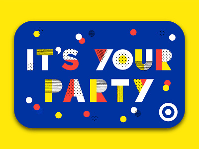 Happy Birthday GiftCard for Target birthday confetti fun lettering party type