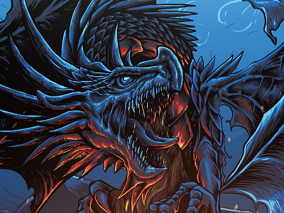 Dragon MSI animals art artwork dragon dragons illustration ilustrations monster skull