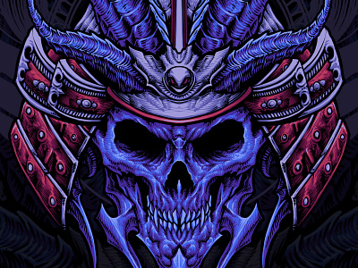 Samurai Skull (Collaboration with Sony Wicaksana) art artwork illustration ilustrations skull
