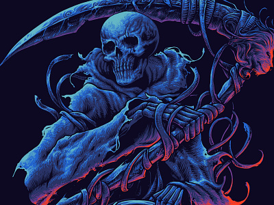 DWTT Illutration art artwork death grim grim reaper grimreaper illustration ilustrations monster skull