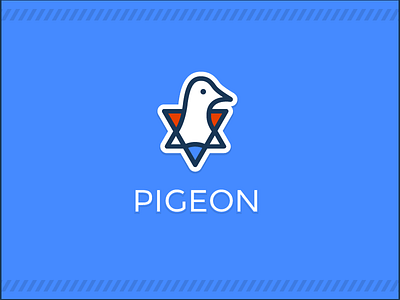 Pigeon Option bird blue logo pigeon post postal red white