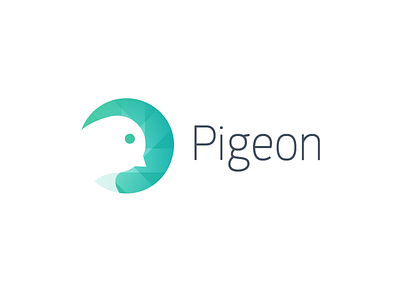 Pigeon Option 2 bird gradient green logo pigeon type