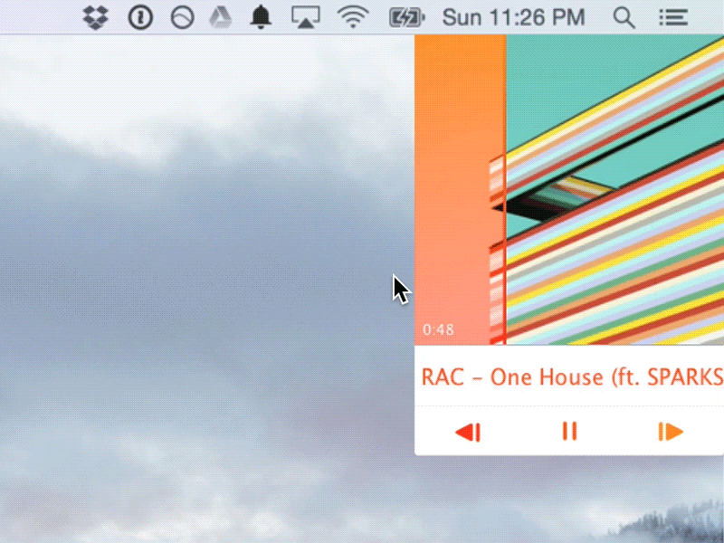 009 Music Player soundcloud player music prototype principle gif animated 009 ui dailyui