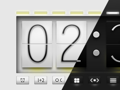 Alarmed alarm app black clock dark games iphone light photoshop ui ux white