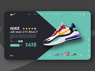 Nike Web Concept 2019 design nike nike air max redesign sneakers typography ui web