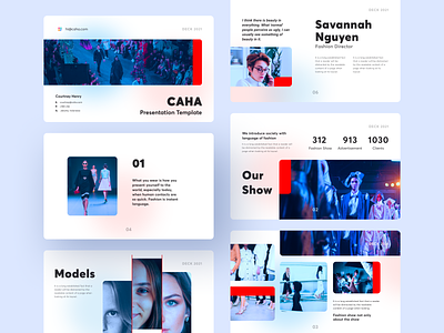 Presentation - Fashion Agency card clean editorial design fashion fashion show gradient keynote layout light model pitch deck powerpoint presentation slide template typography