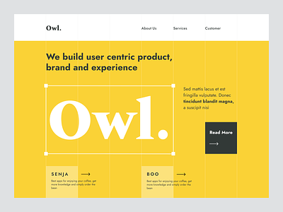 Website - Owl Digital Agency agency card clean design digital homepage landing page layout owl page theme typography ui ux website