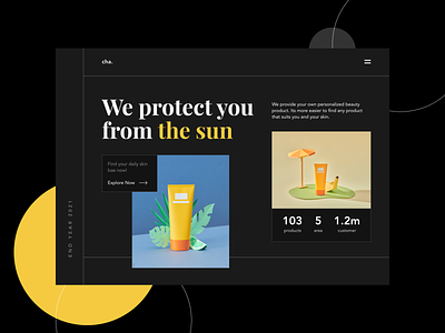 Hero - Skincare Product Website beauty card cosmetic design fashion graphic design hero hero page landing page layout products skincare sun sunscreen ui web design website