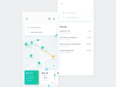 App - Transjogja Bus annisha app bus bus app caha clean debut design first shot ios map tracking transportation ui ux