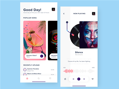 App - Music Player annisha app application ios mobile music music app music art music player play sing song ui ui design vinyl