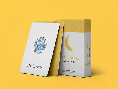 A is for Banana - Flash Cards banana bananas branding cards child children concept design doodle education flash hand hand drawn kids learning logo thinking type typography young