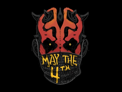 May the 4th - Darth Maul PPE corona coronavirus darth design evil force maul pandemic poster ppe sith star starwars typography virus wars