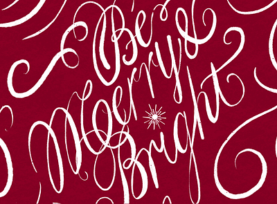 Be Merry & Bright Christmas Script bright christmas cursive design holiday illustration lettering merry procreate red script sophisticated type typography
