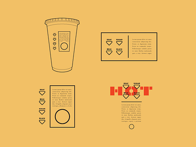 Misc Coffe Cup Cuts design illustrator minimal package typography