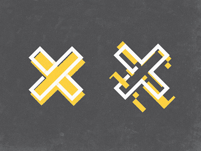 Plus Plus brand logo plus sign style symbol x yellow