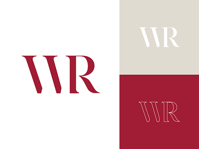 WR Mark brand branding logo mark serif type typography
