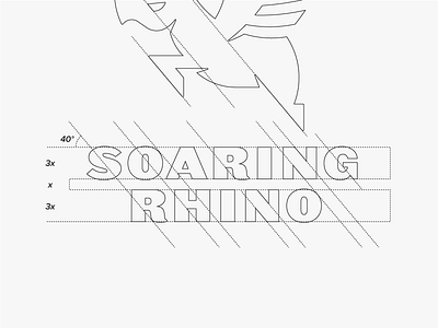 Soaring Rhino Wordmark Detail