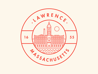 Snapchat Geofilter - Lawrence, MA badge futura geofilter lawrence monoline snapchat typography