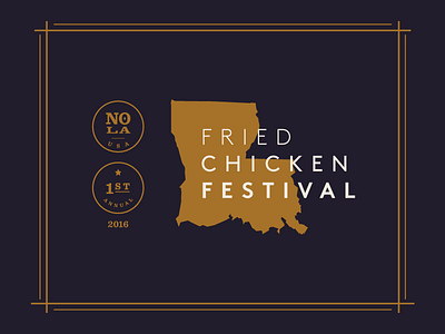 Fried Chicken Festival, New Orleans brown chicken food new orleans nola sentinel type typography