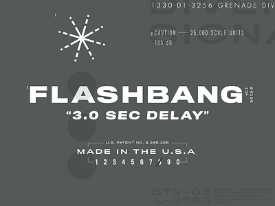 Flashbang Hot Sauce - Concept Exploration 1 army branding contest flashbang futura hot sauce titling typography usa