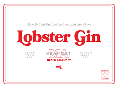 Monday Madness Week 18 - Bookmania alcohol beer bookmania boston branding gin lobster massachusetts nautical ocean sea typography