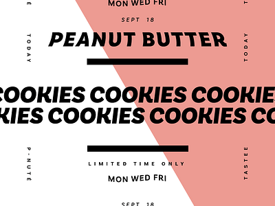 Monday Madness Week 32 basic butter challenge cookie dessert peanut poster typography