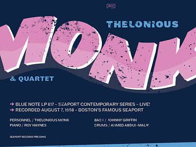 Monday Madness Week 37 art boston concert jazz maple monk music musician poster show thelonious type