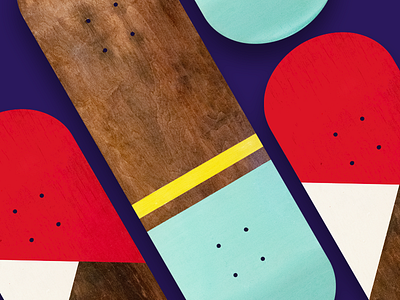 Summer Project - Painted Decks abstract bold deck design minimal paint skate skateboard