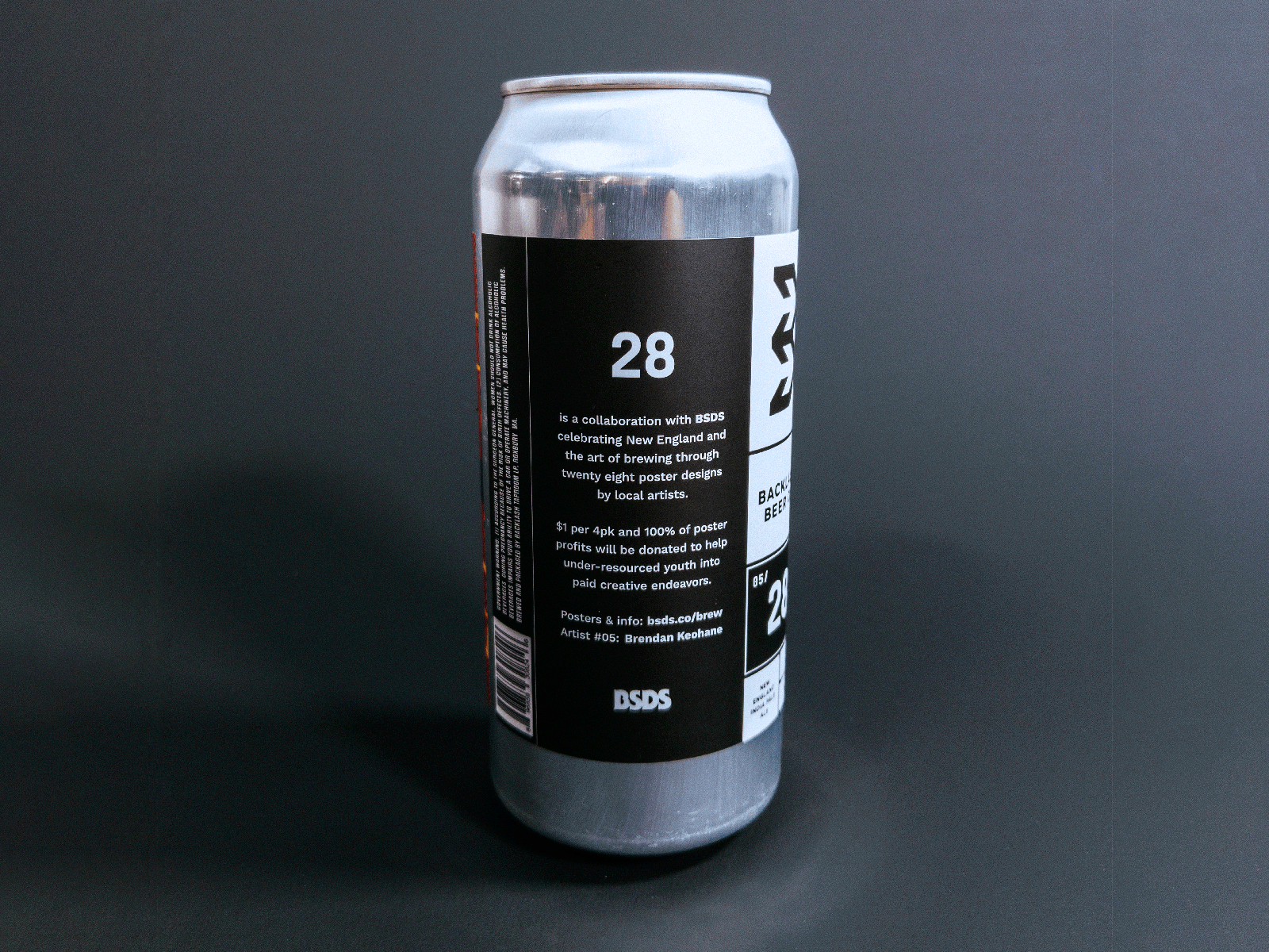 BSDS x Backlash "28" Beer Can Label Series