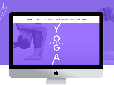 Website for Yoga School design icon ui vector web website