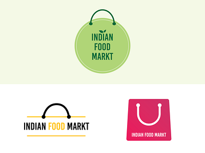 Indian Food Markt Logo concepts awesome bag branding cart food german germany green grocery india logo logo design logodesign logotype market markt shopping trolley vector vegetable