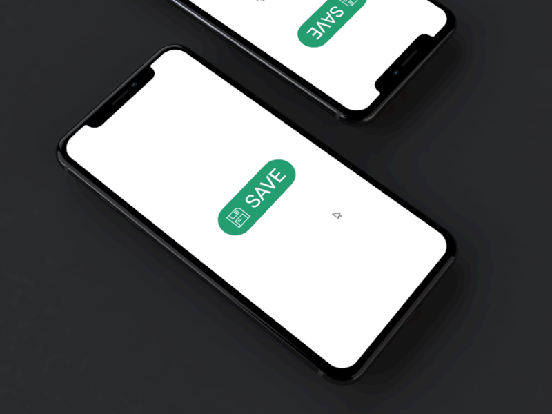Save button animation (Micro-interaction) concept adobe xd animation awesome button clean design green illustration iphone x microinteraction minimalistic motion save savebutton simple transition ui uiux ux