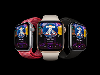 Music Player Apple watch Concept adobe xd apple watch apple watch design apple watch series 4 awesome clean design music music player ui ui uiux ux watch watch app