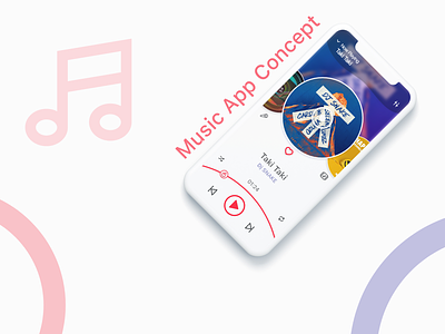 iOS Music app concept iphone X/XS